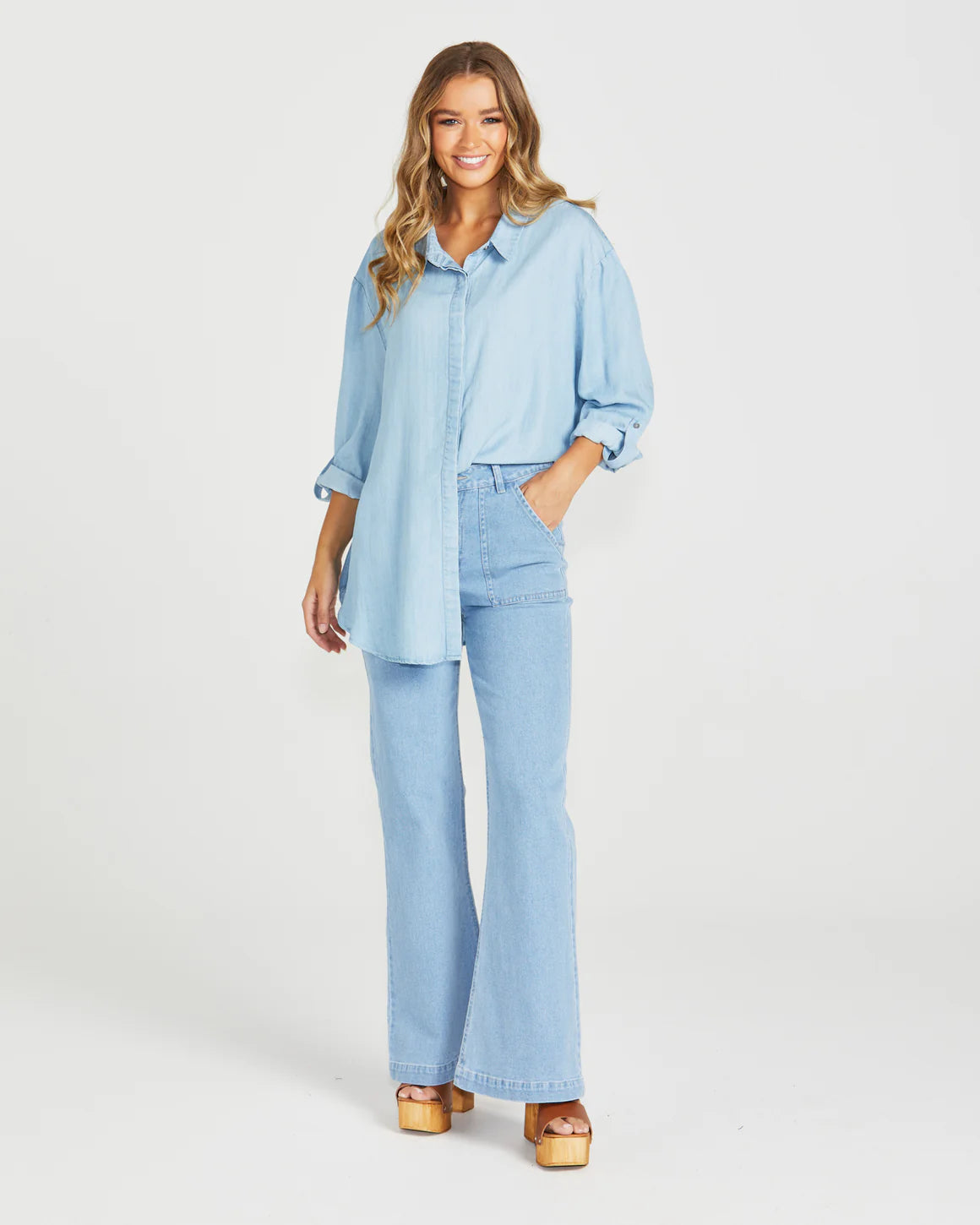 Sass Davie Oversized Shirt Chambray