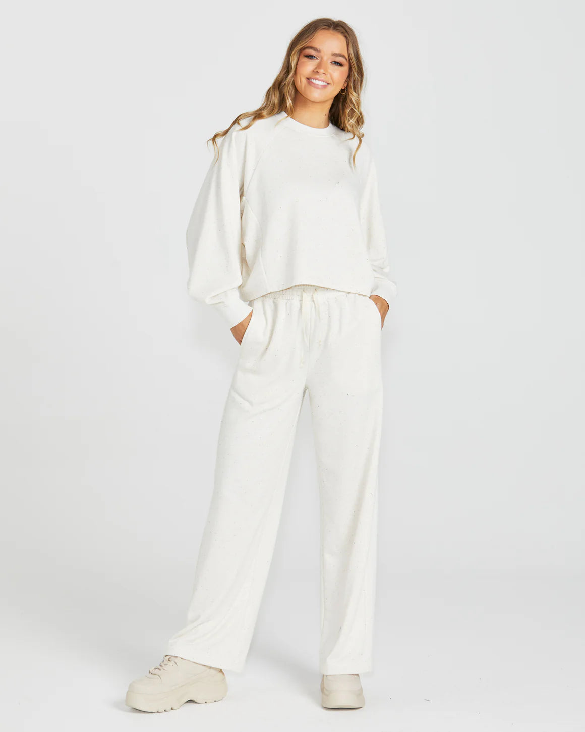 Sass Giselle Sweatpants Cream Fleck