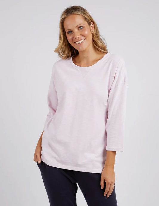 Elm Annie 3/4 Sleeve Tee Pale Pink