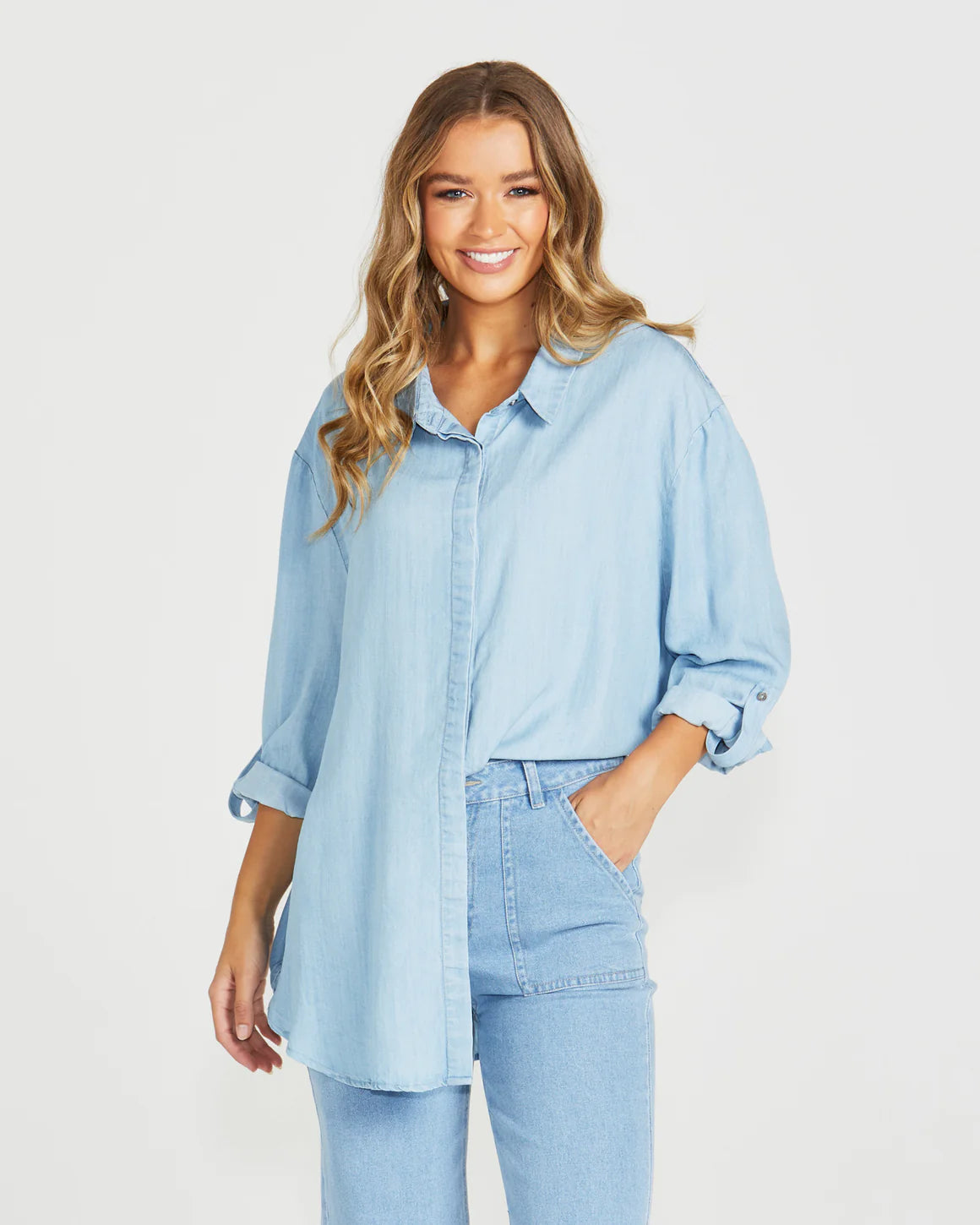 Sass Davie Oversized Shirt Chambray