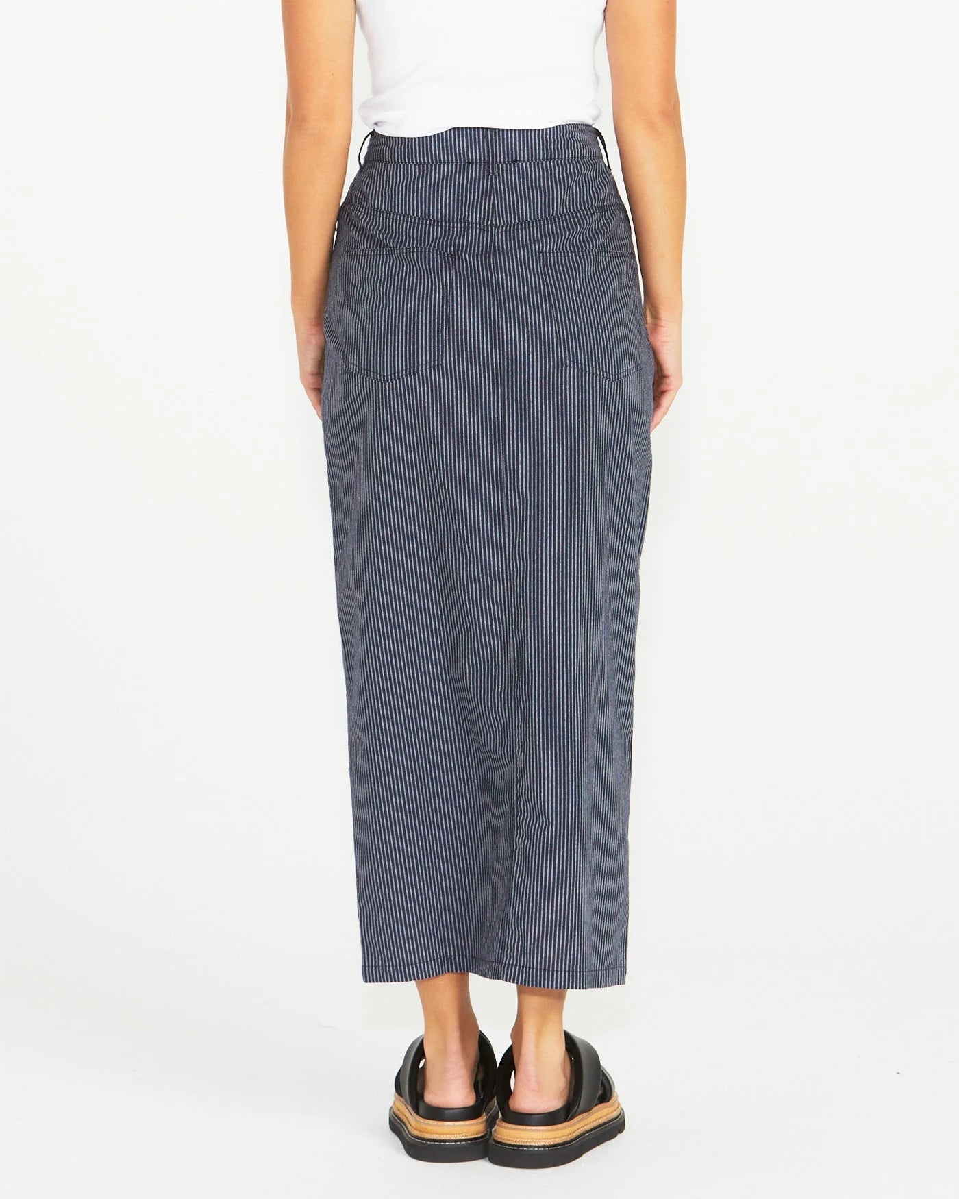 Sass Liberty Maxi Skirt Navy/ White Stripe