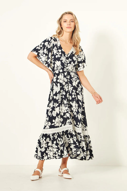 Lemon Tree Design Jolander Dress Navy Floral