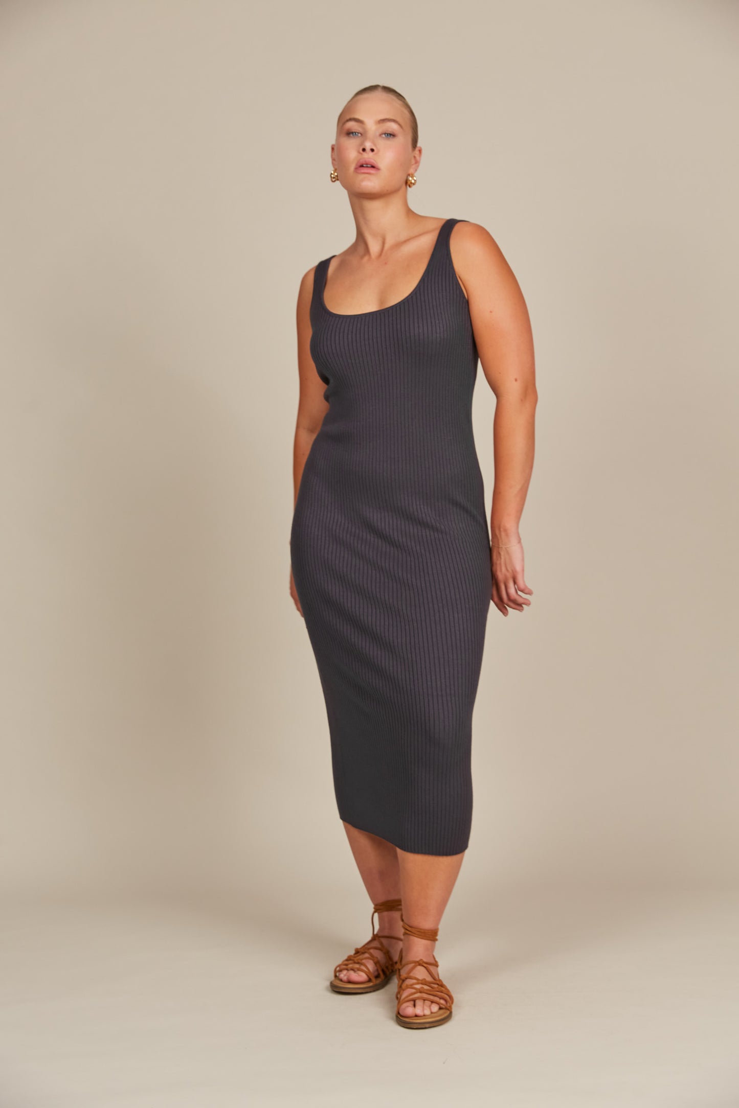 Isle of Mine Adele Tank Dress Graphite