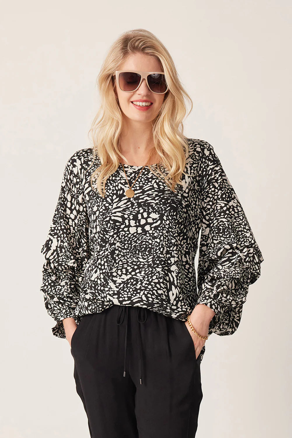 Lemon Tree Design Beatrice Top Black Print – Local Living Wairoa