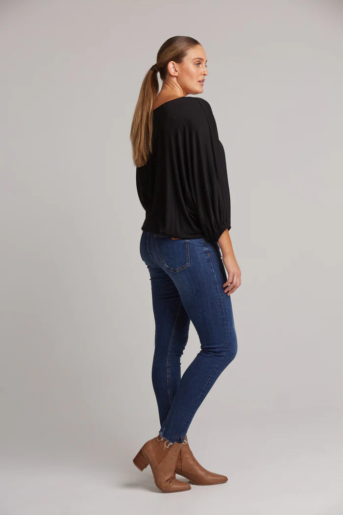 Eb & Ive Studio Jersey Relaxed Top Ebony