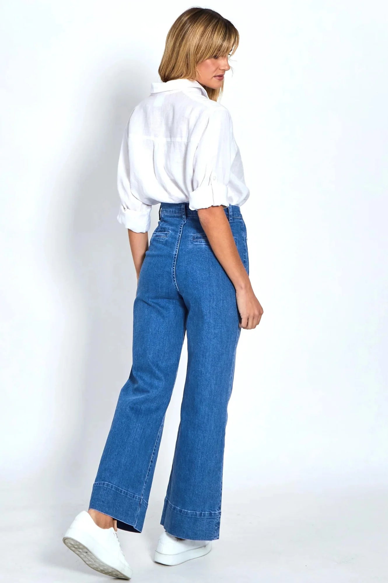 Monaco Milan Flare Jeans Blue